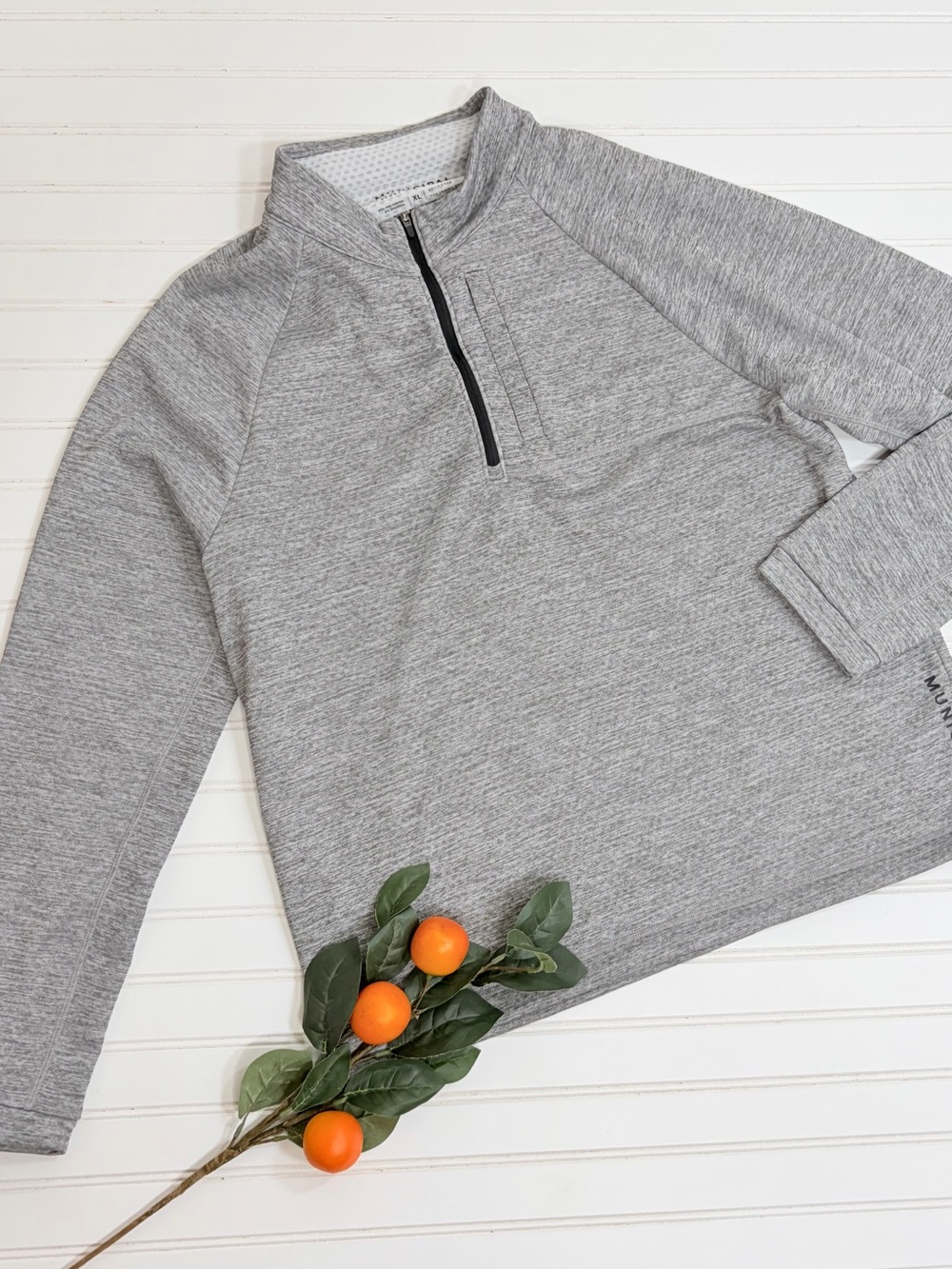 Municipal Space Dye Quarter Zip Long Sleeve Pullover